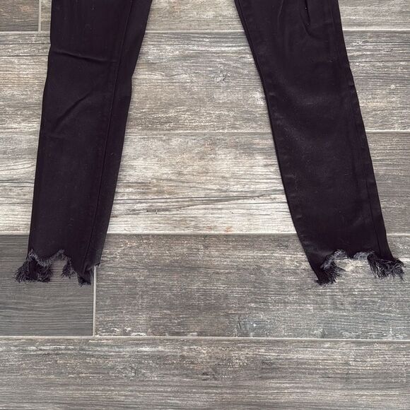 Abercrombie Super Skinny Ankle High Rise Black Jean Size 24L Curve Love - Picture 2 of 6